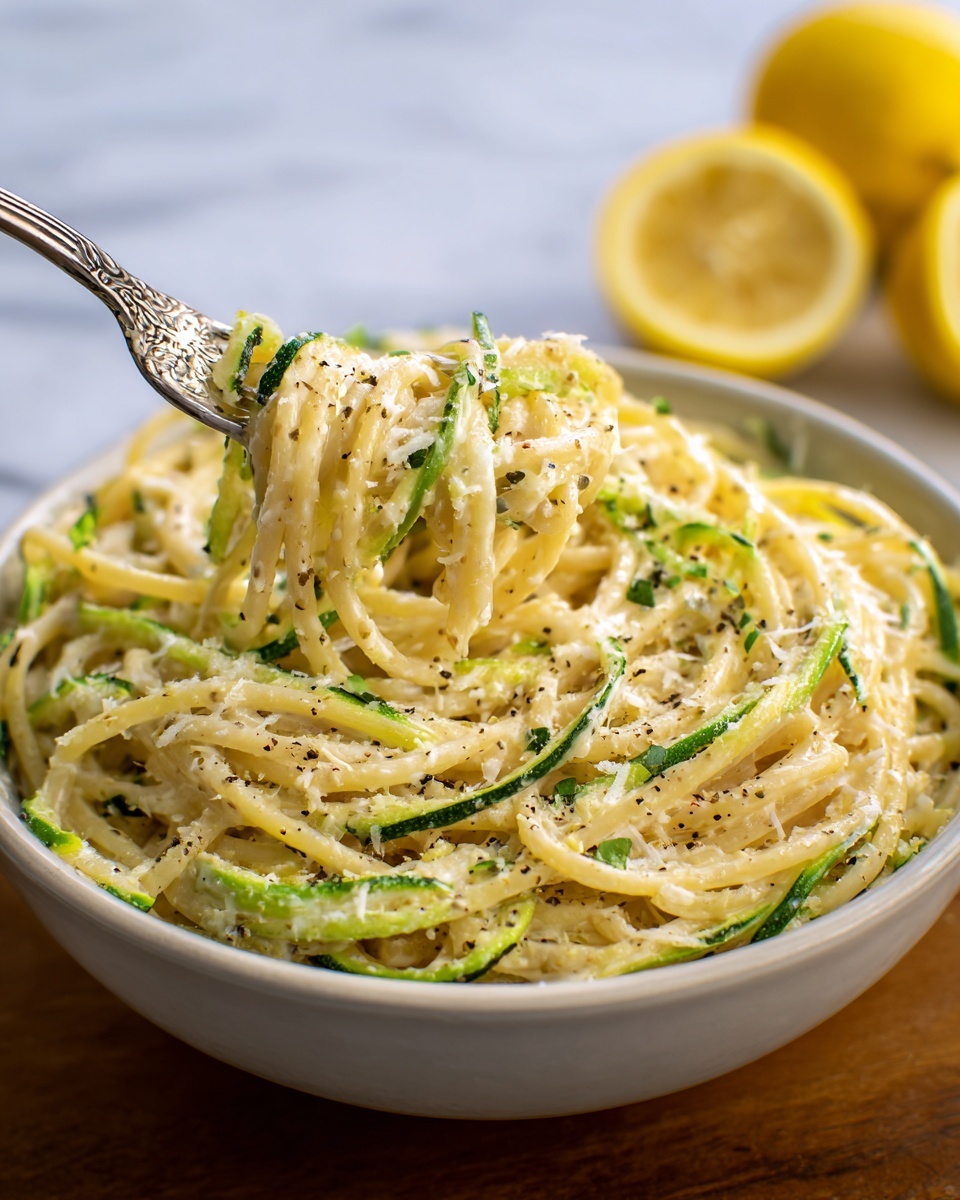 Creamy Lemon Zucchini Pasta Recipe - Recipe Image