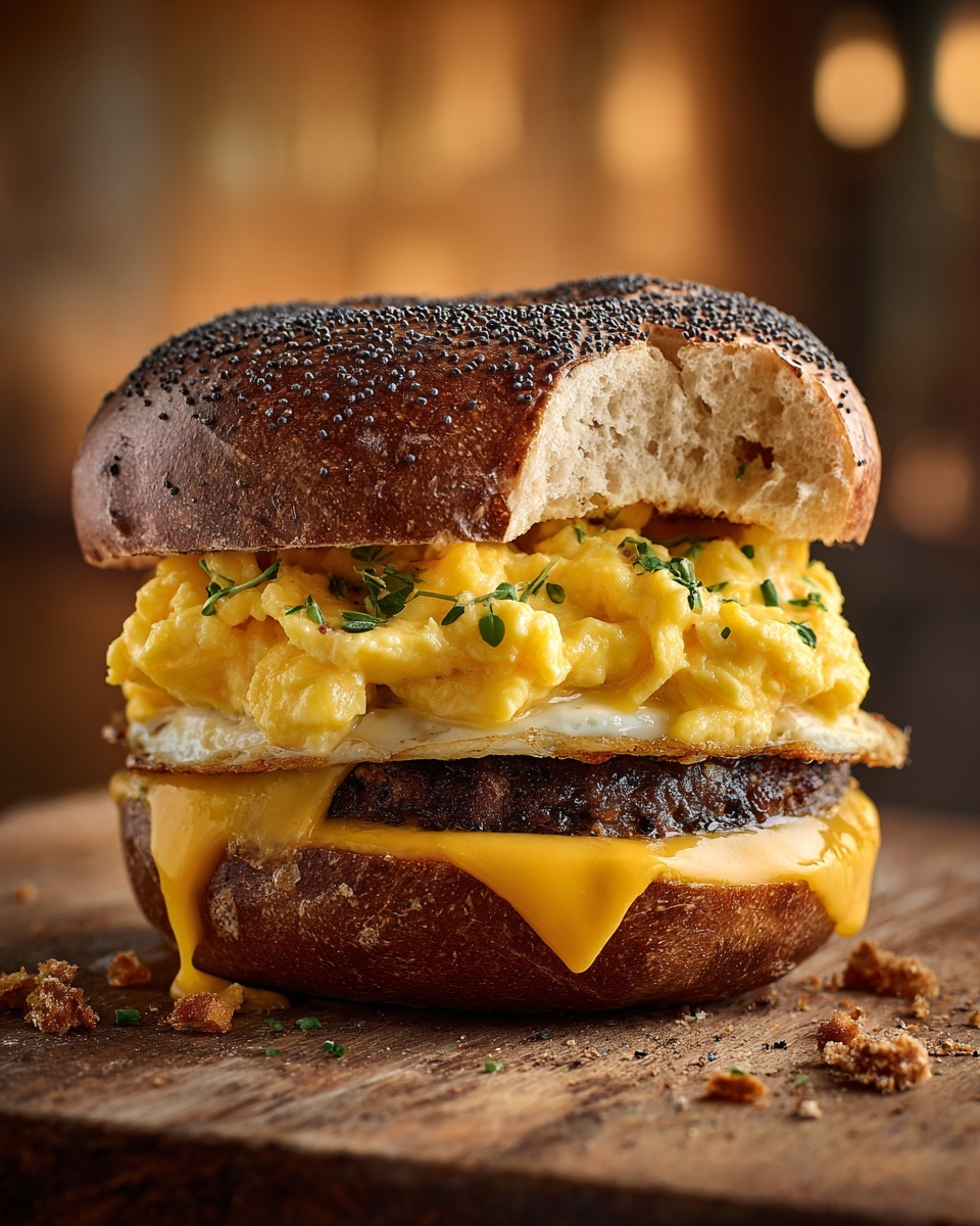 Steak Egg Cheese Bagel Recipe - Recipe Image