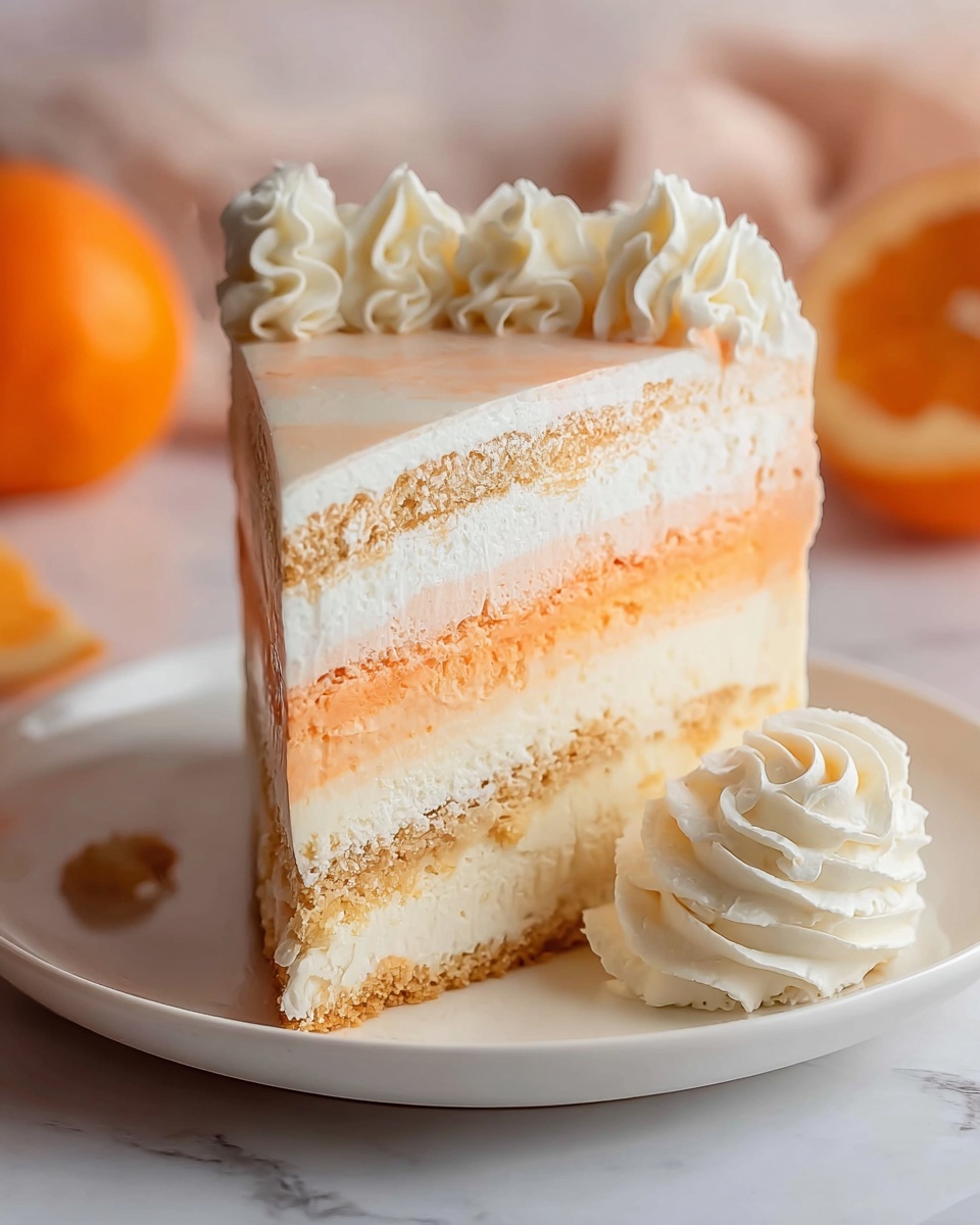 No Bake Orange Creamsicle Cheesecake Recipe - Recipe Image