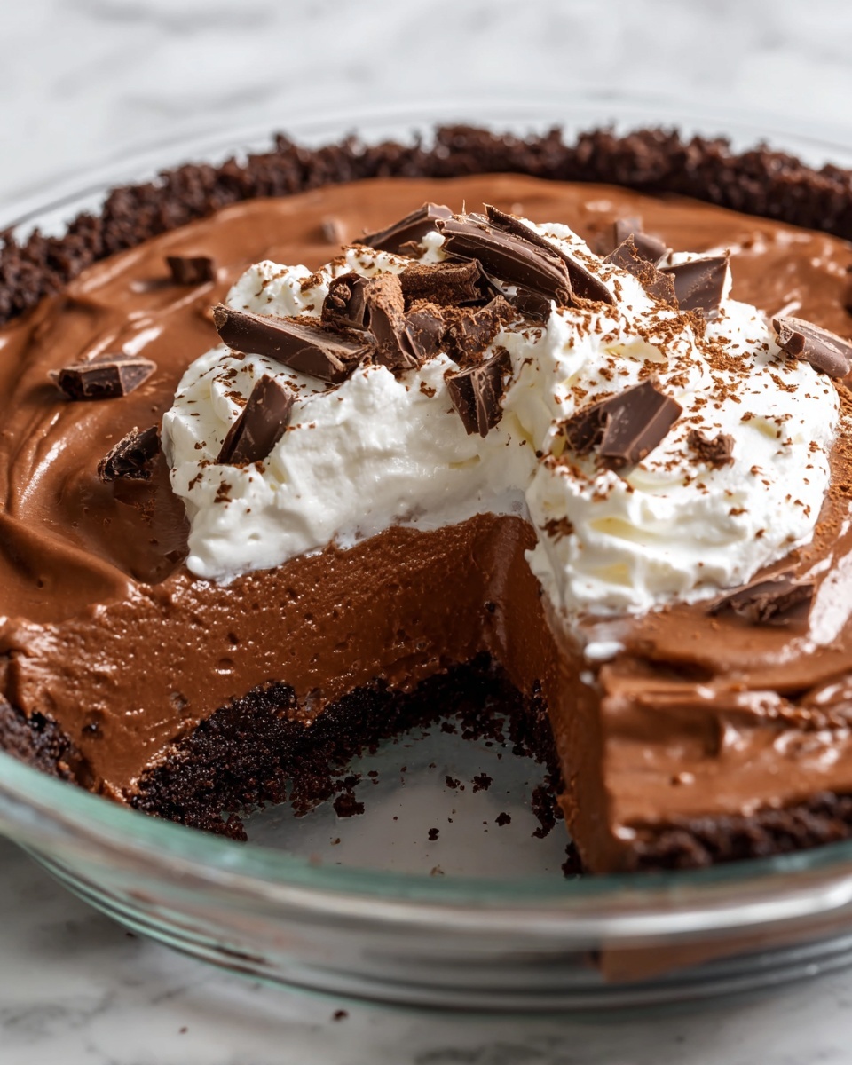 No Bake Chocolate Pudding Pie Recipe - Recipe Image
