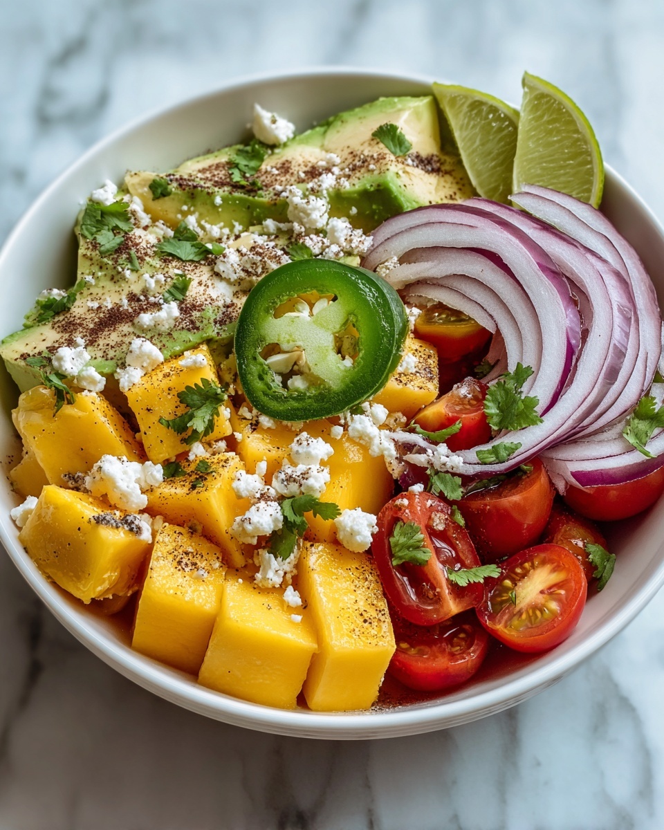 Avocado Mango Salad with Lime Dressing Recipe - Recipe Image