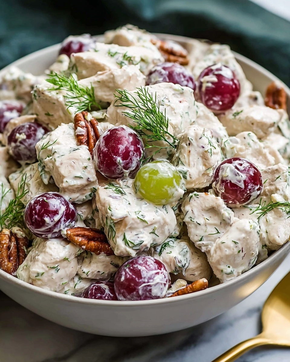 Easy Chicken Salad with Grapes, Pecans, and Dill Recipe - Recipe Image