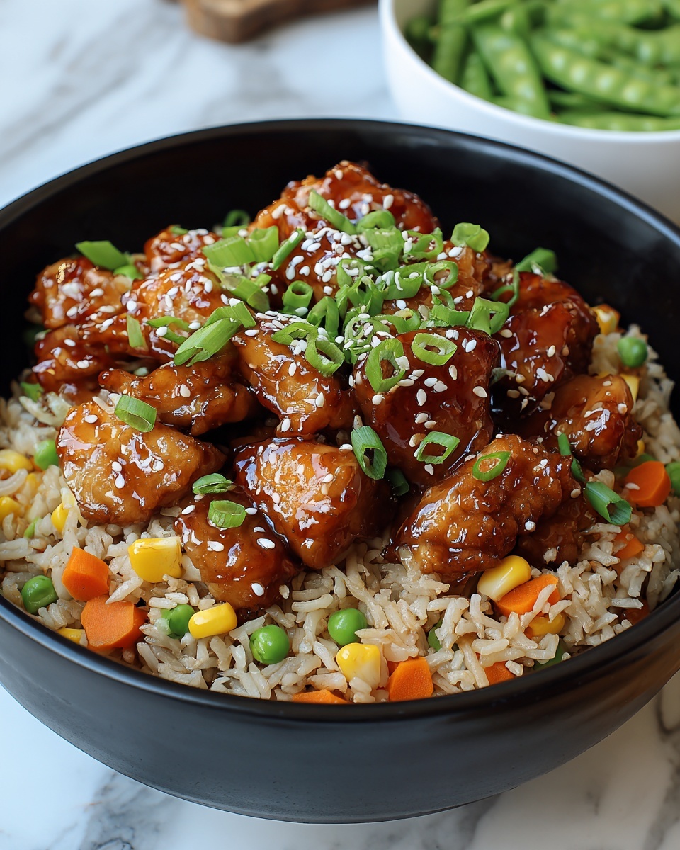 High Protein Crispy Garlic Chicken Fried Rice Recipe - Recipe Image