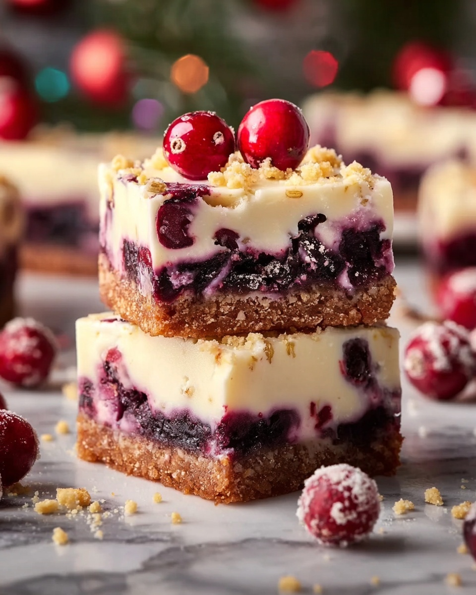 Christmas Cherry Cheesecake Bars Recipe - Recipe Image