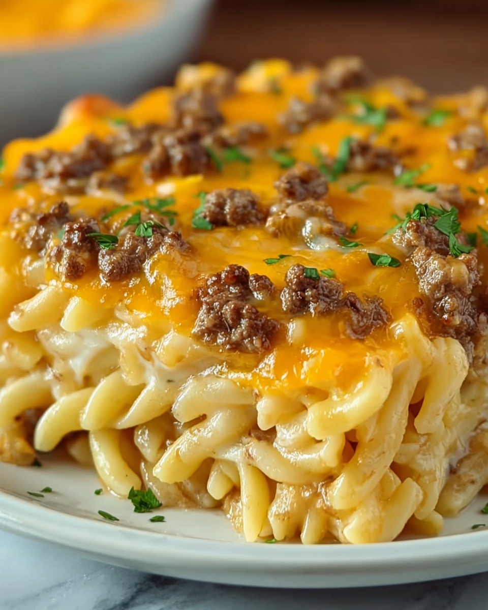 Cheesy Sloppy Cheeseburger Pasta Recipe - Recipe Image