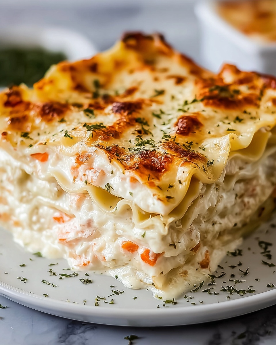 Shrimp Lasagna with White Sauce and Cheese Recipe - Recipe Image
