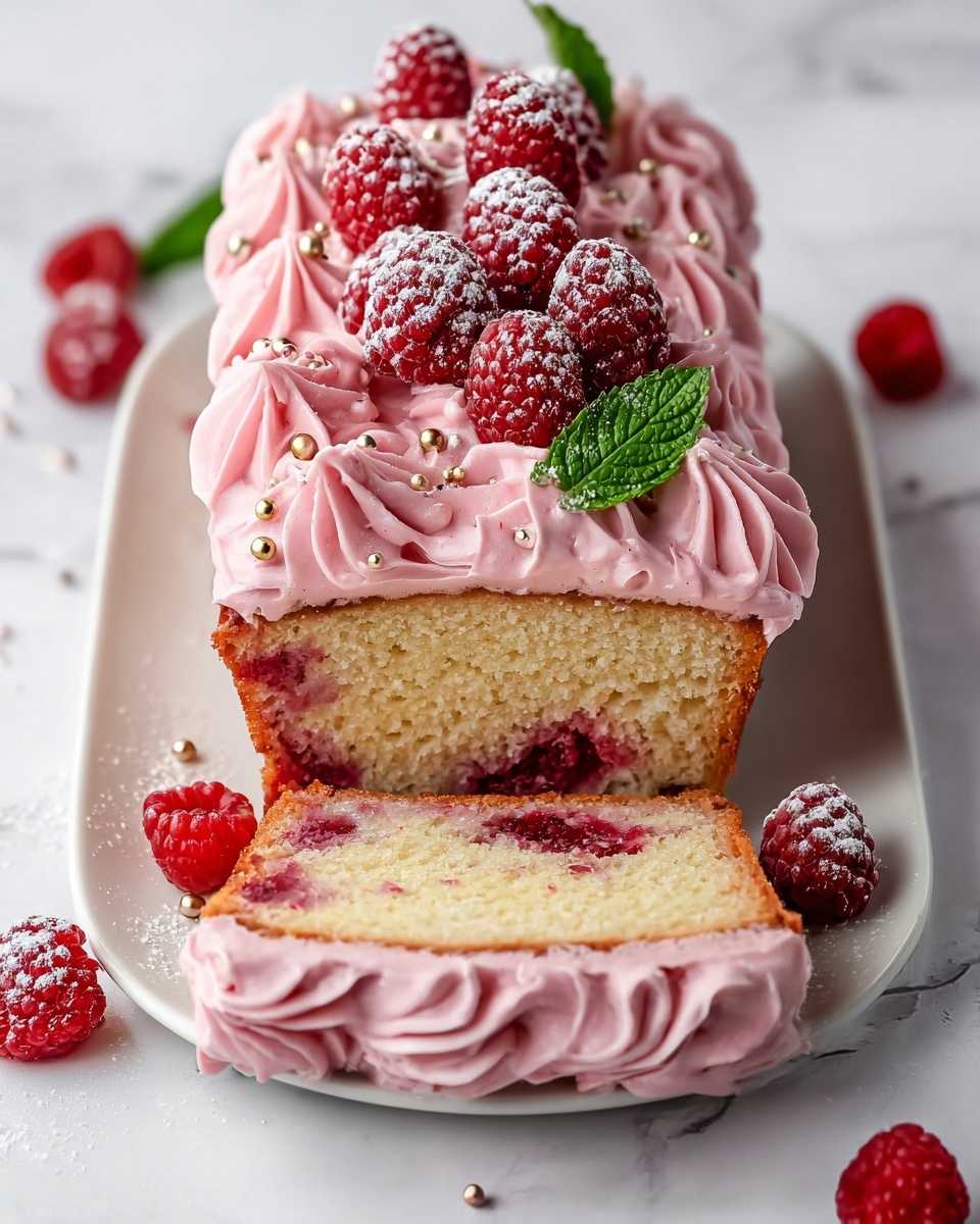 Lemon Raspberry Loaf Cake Recipe - Recipe Image