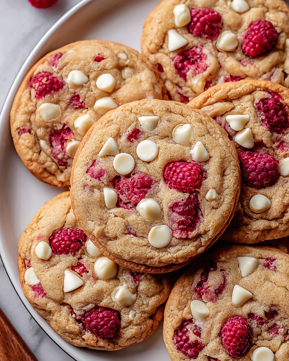 Raspberry and White Chocolate Cookies Recipe - Recipe Image