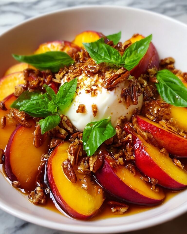 Peach & Burrata Caprese Recipe