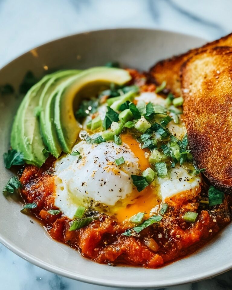 Shakshuka with Feta & Avocado Salad Recipe
