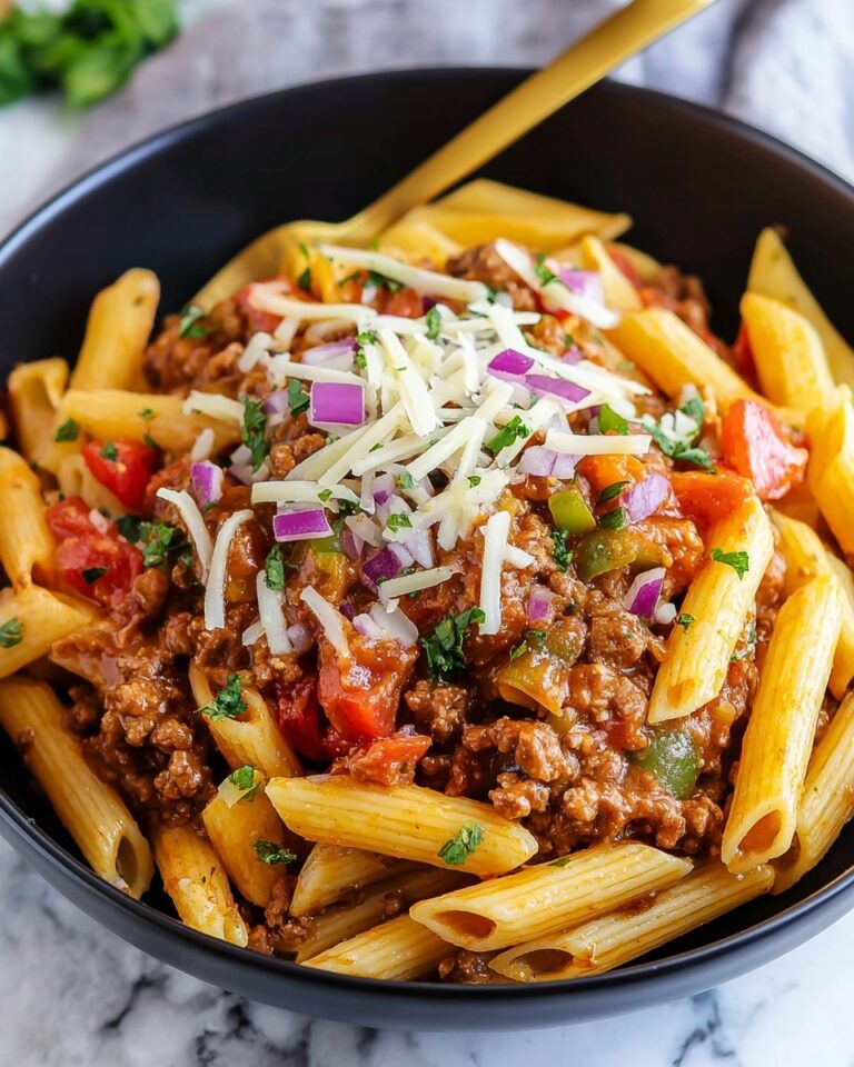 Instant Pot Enchilada Pasta with Ground Beef and Vegetables Recipe
