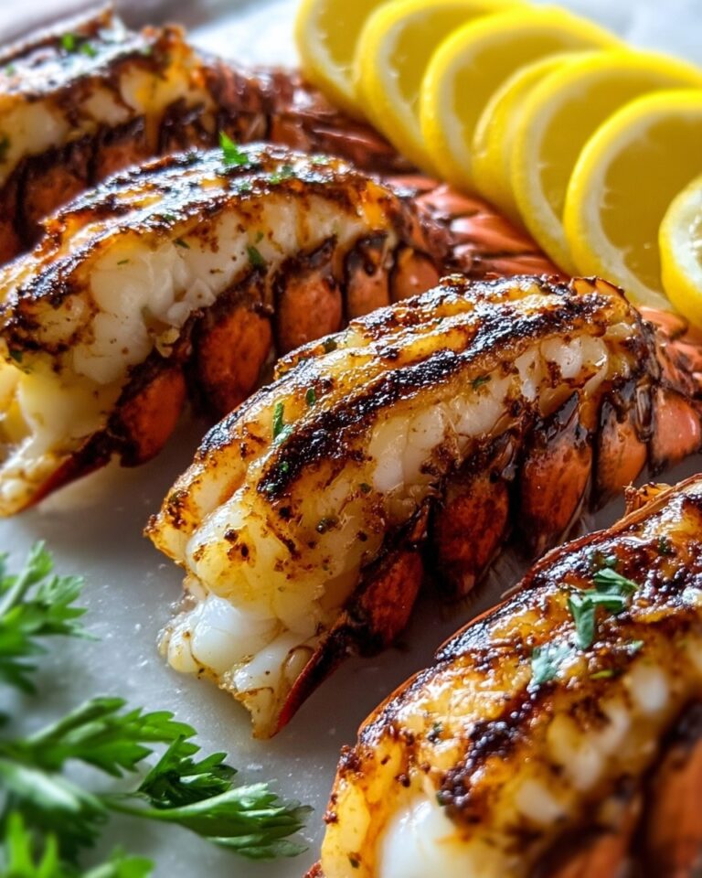 Grilled Lobster Tails with Garlic Lemon Butter Sauce Recipe