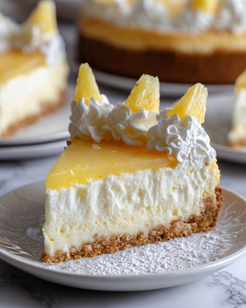 Pineapple Right Side Up Cheesecake Recipe - Recipe Image