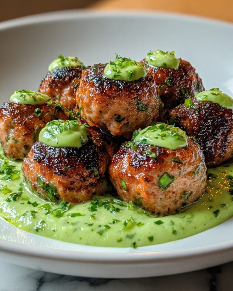 Baked Salmon Meatballs with Creamy Avocado Sauce Recipe