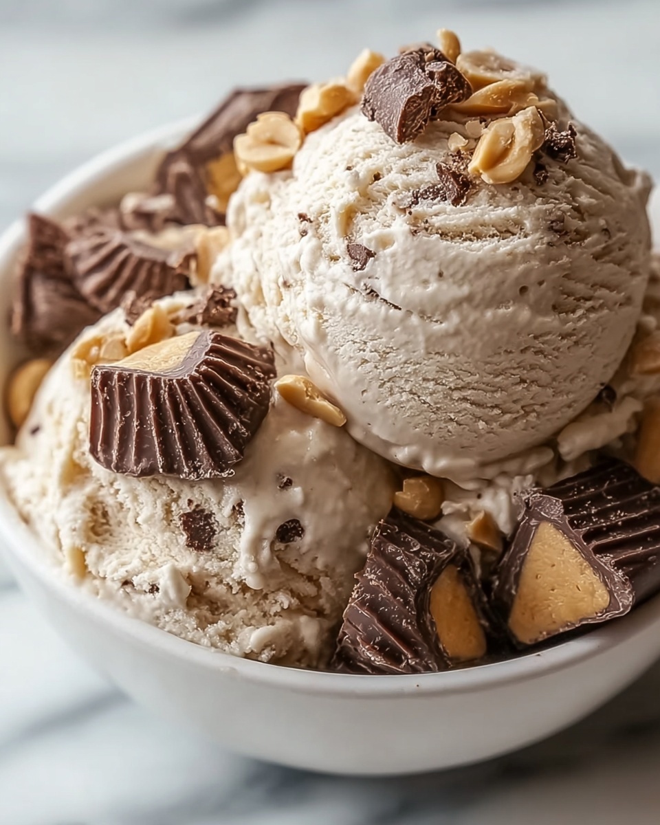 Moose Tracks Ice Cream with Peanut Butter Cups & Fudge Recipe - Recipe Image