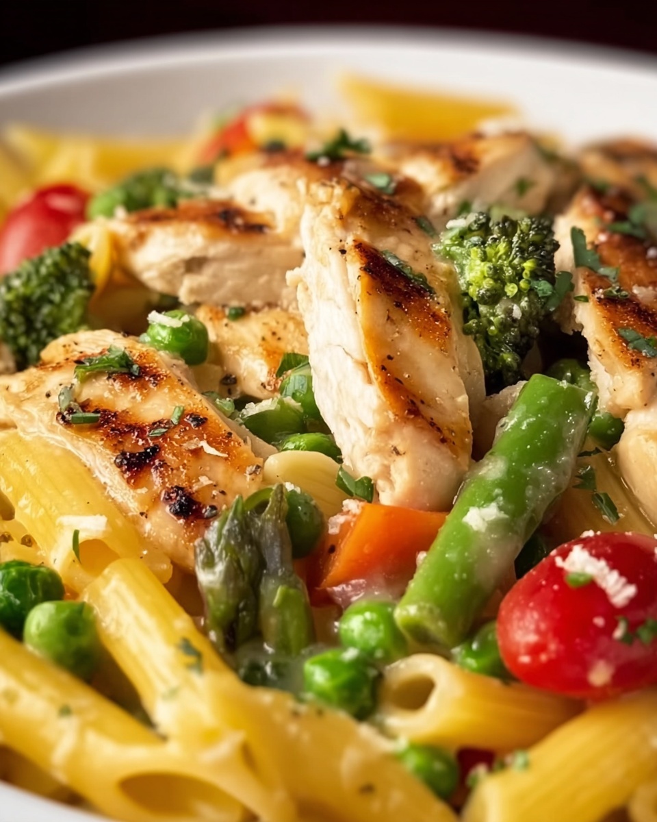 Chicken Pasta Primavera Recipe - Recipe Image