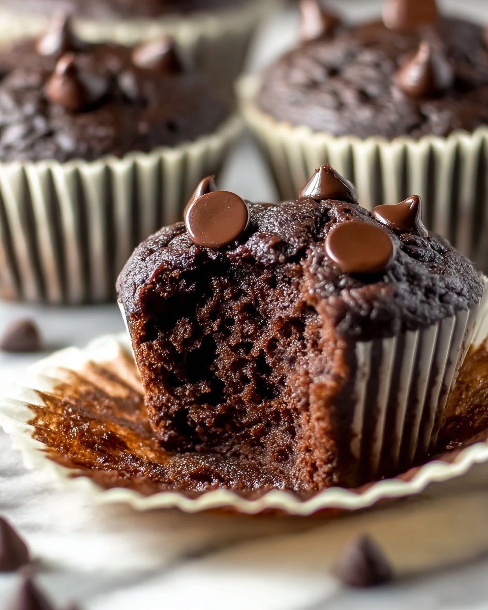 Super Soft Double Chocolate Muffins Recipe - Recipe Image