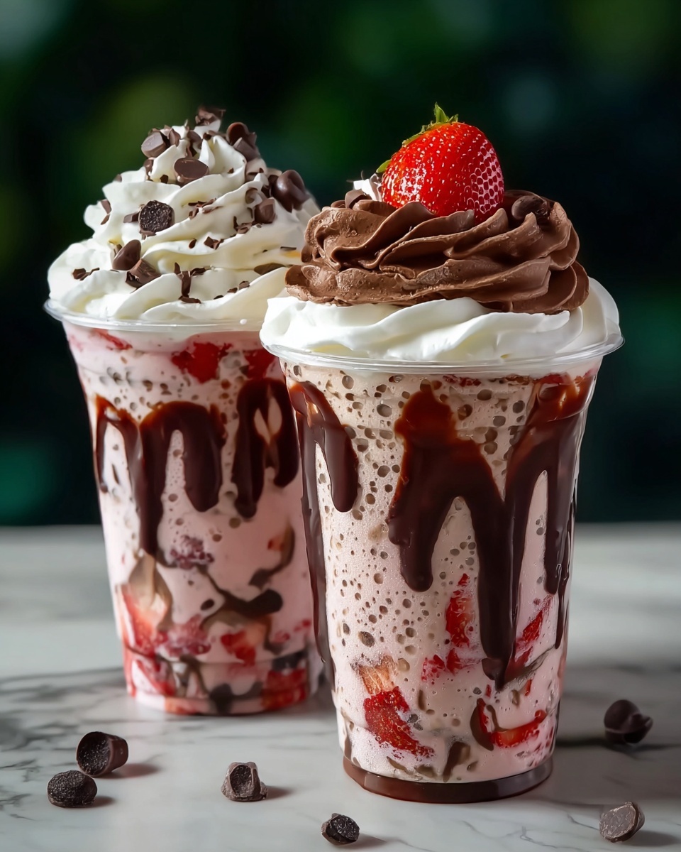 Chocolate Strawberry Frappuccino Recipe - Recipe Image