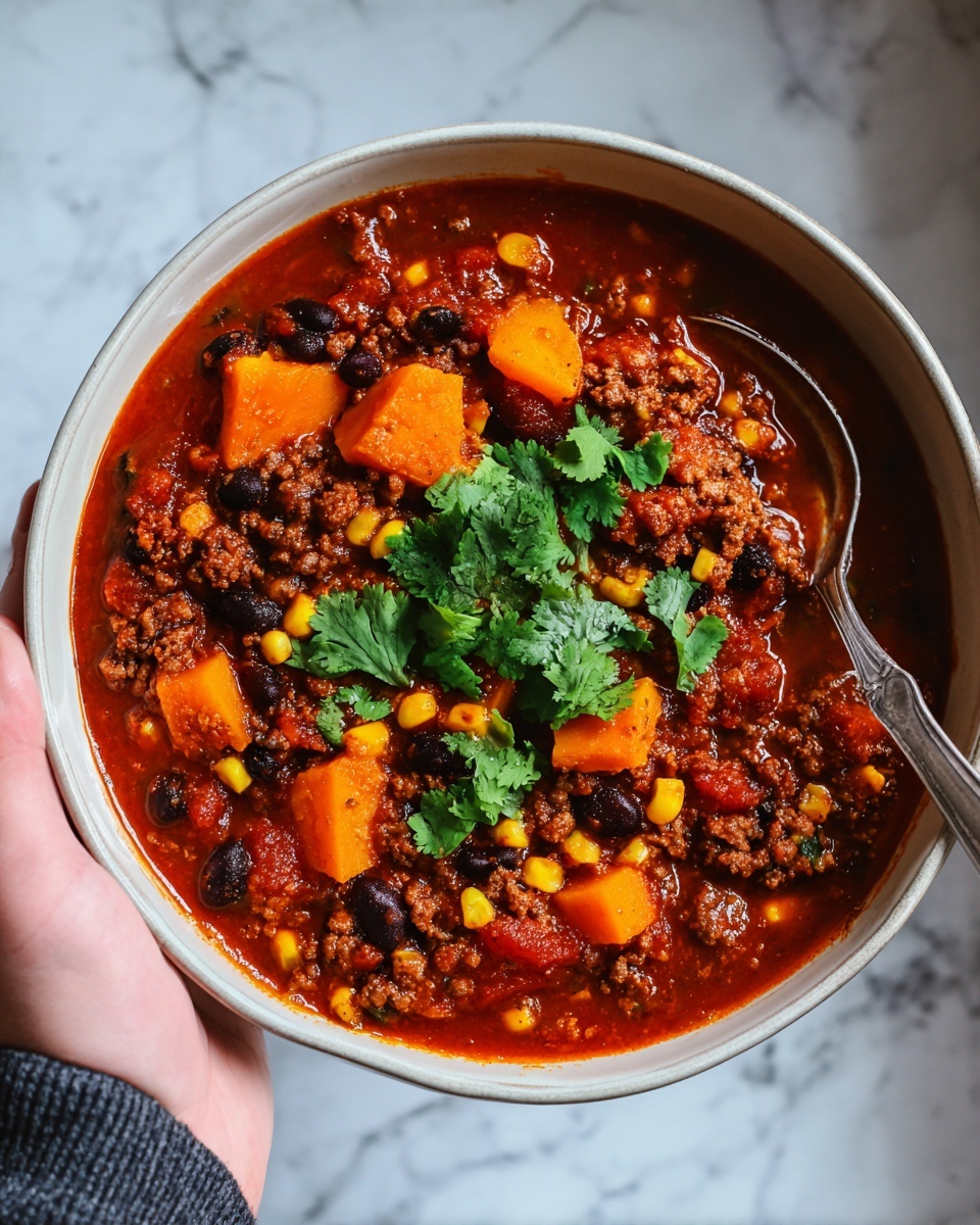 Easy Butternut Squash Chili With Turkey or Beef Recipe - Recipe Image