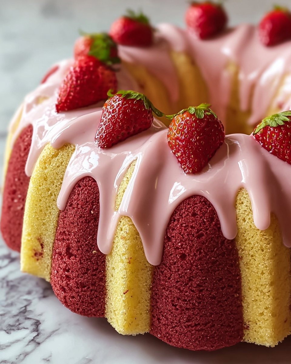 Strawberry Milkshake Pound Cake Recipe - Recipe Image
