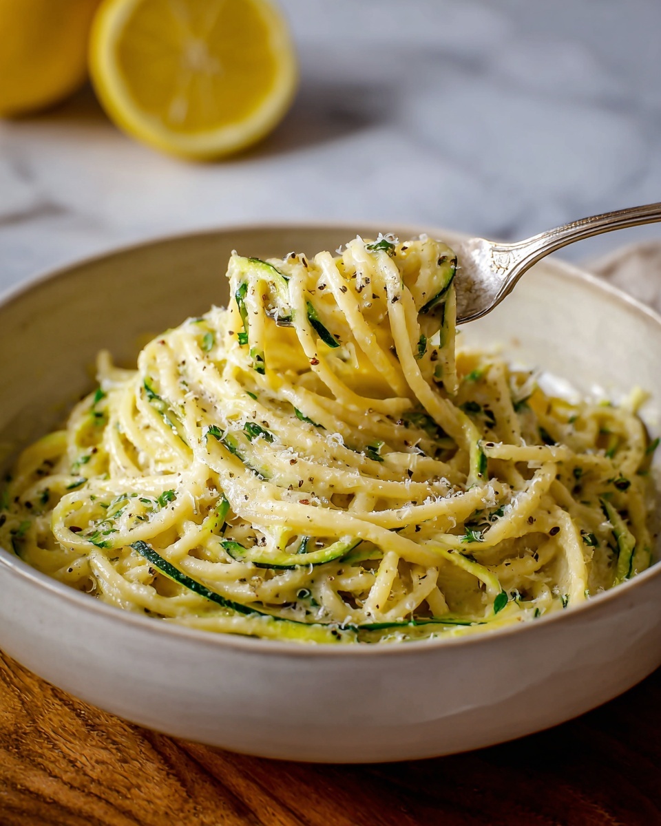 Creamy Lemon Zucchini Pasta Recipe - Recipe Image