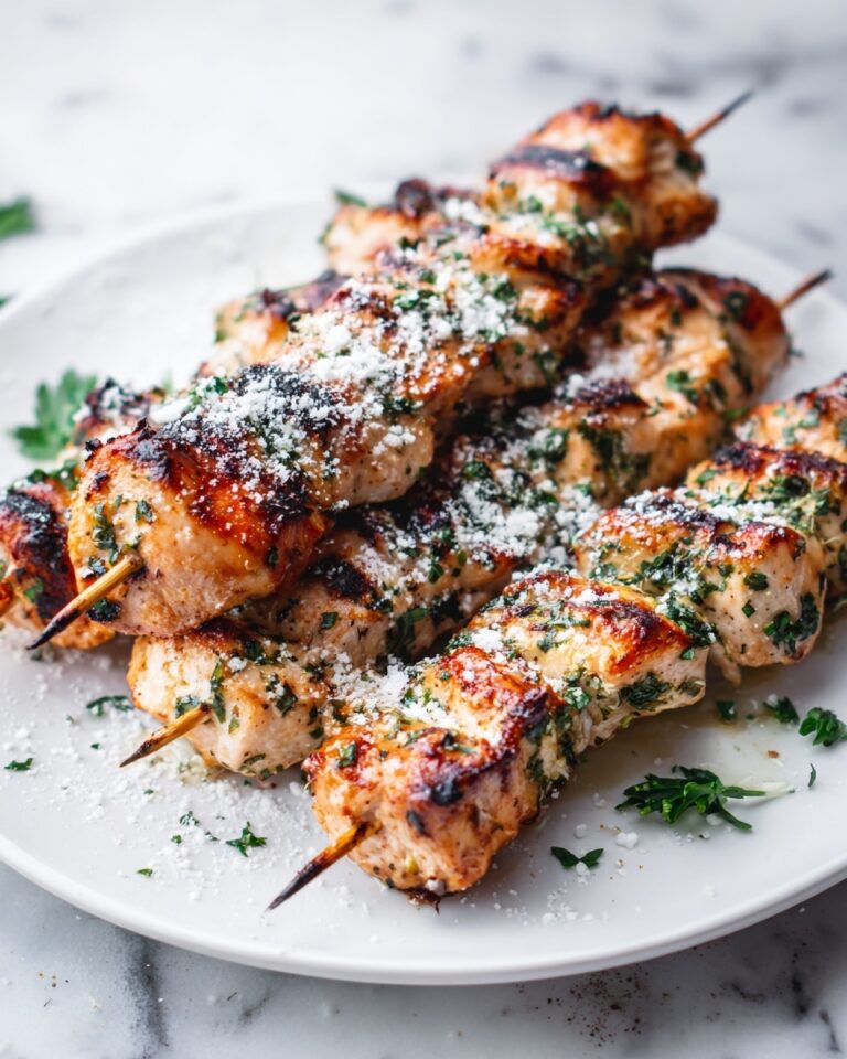 Garlic Parmesan Chicken Skewers Recipe