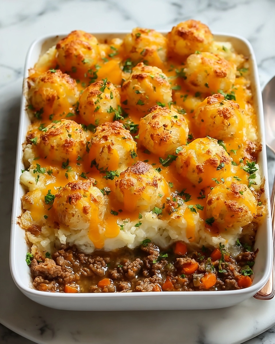 Shepherd’s Pie Tater Tot Casserole Recipe - Recipe Image