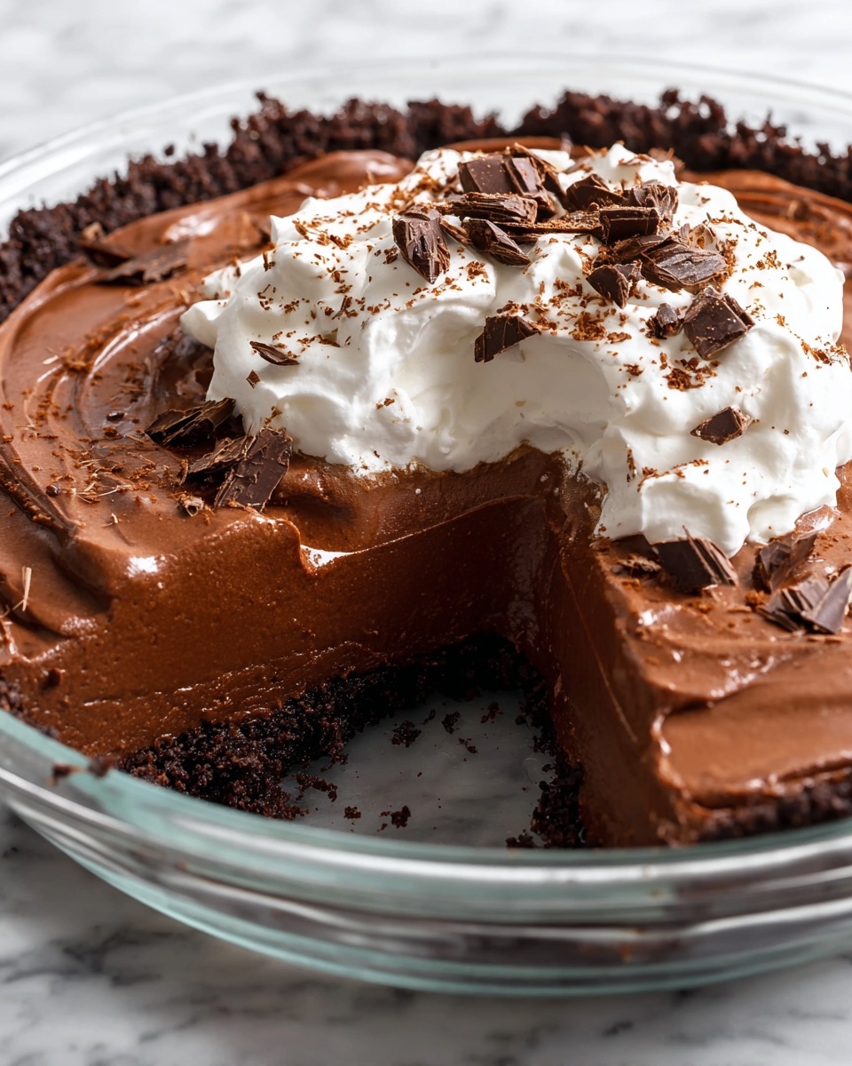 No Bake Chocolate Pudding Pie Recipe - Recipe Image