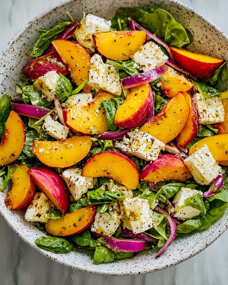 Irresistible Peach Salad Recipe - Recipe Image