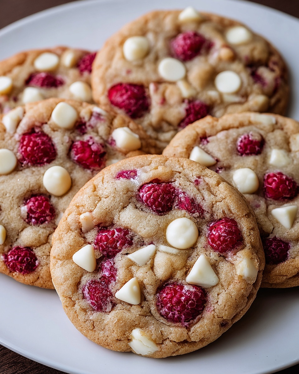 Raspberry and White Chocolate Cookies Recipe - Recipe Image