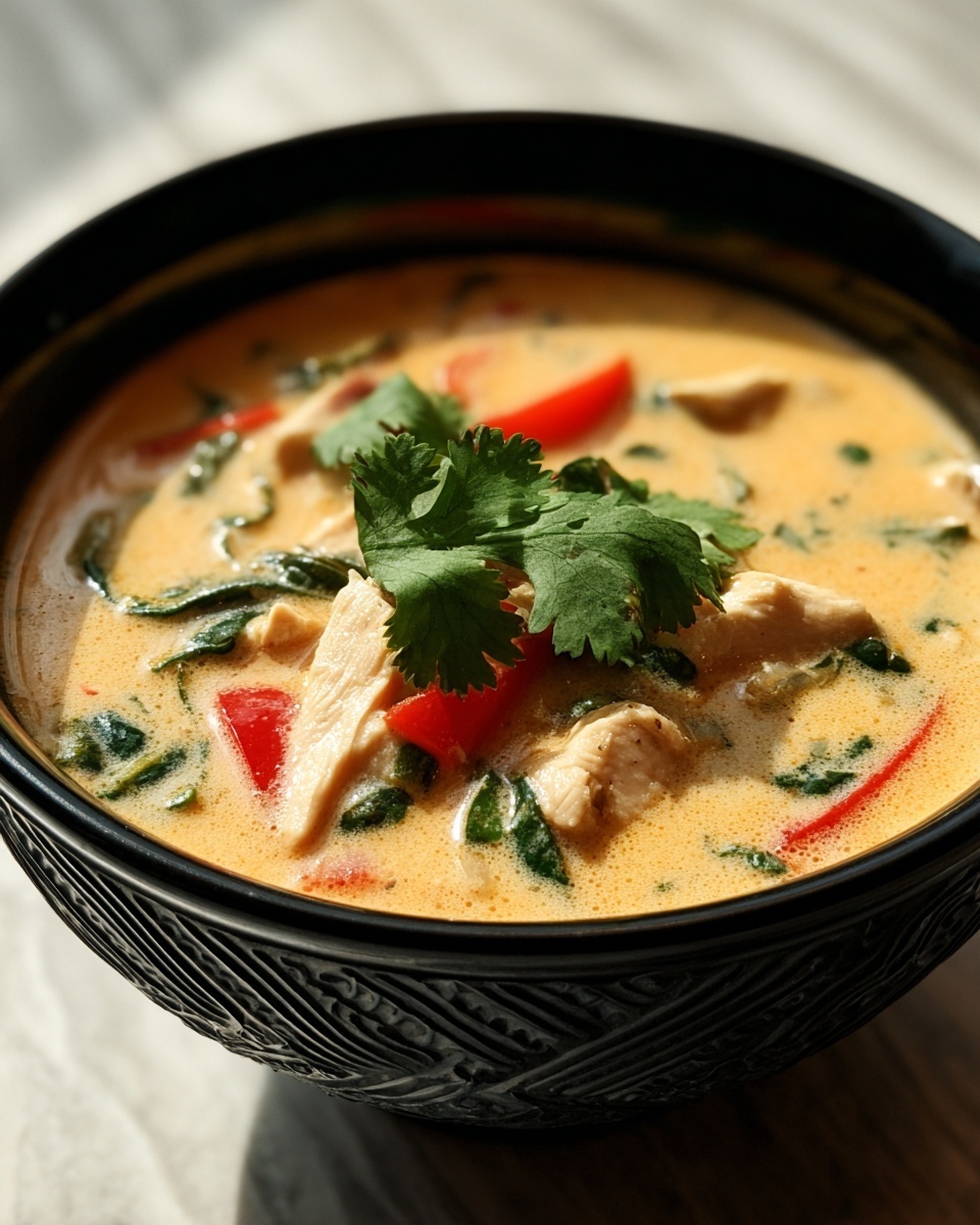Easy Thai Curry Chicken Soup Recipe - Recipe Image