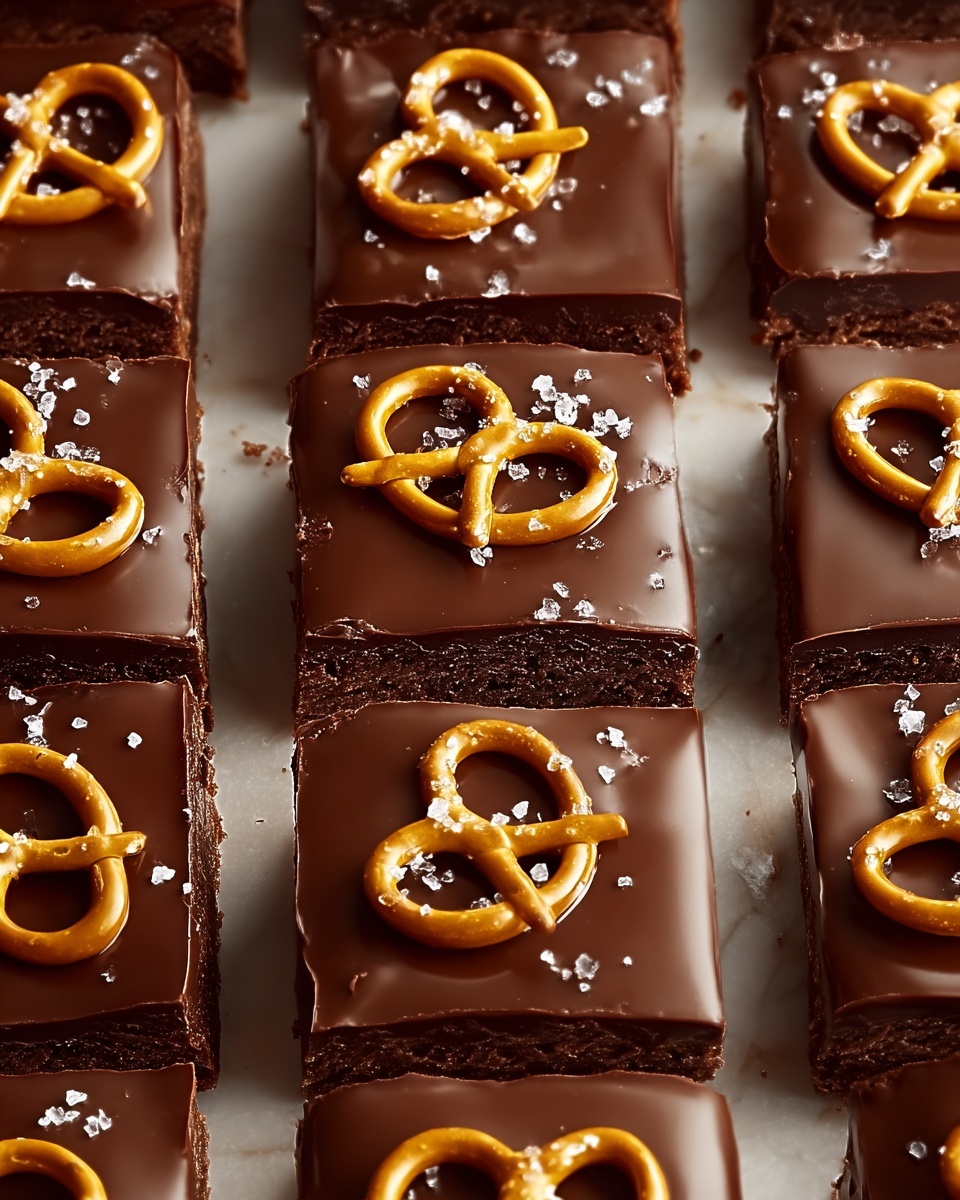 Chocolate Caramel Peanut Butter Pretzel Bars Recipe - Recipe Image