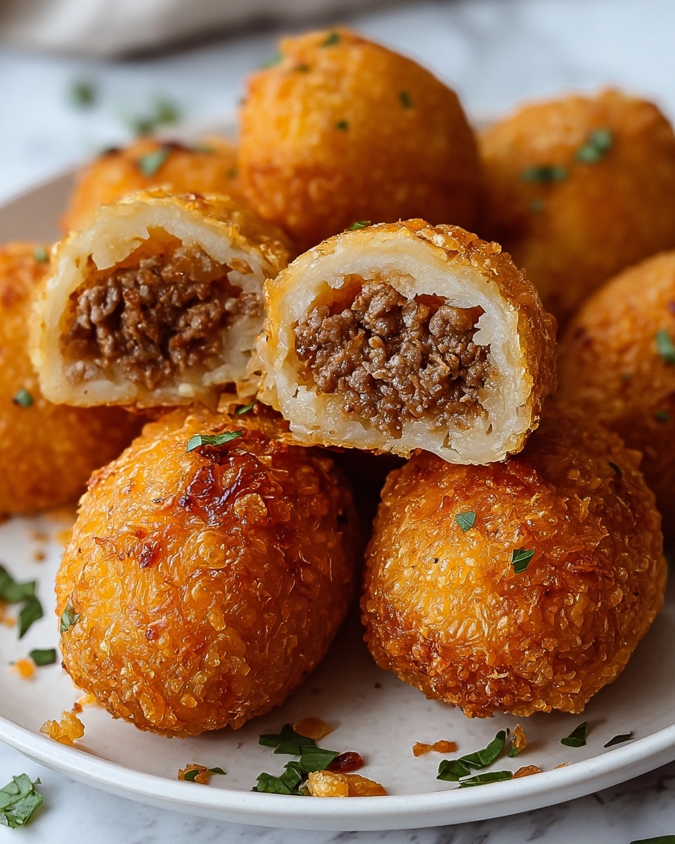 Spicy Garlic Beef Croquettes with Crispy Golden Crust Recipe - Recipe Image