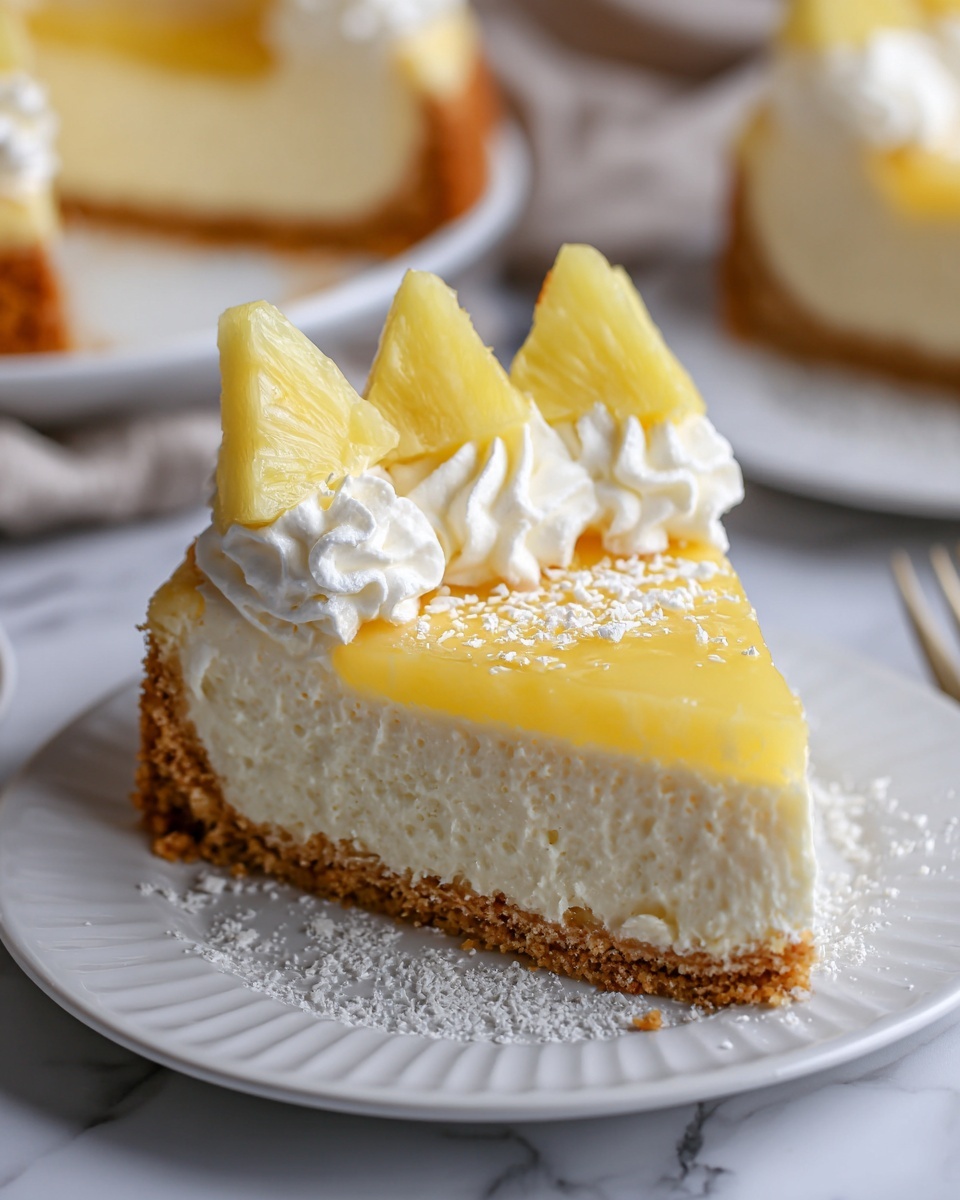 Pineapple Right Side Up Cheesecake Recipe - Recipe Image
