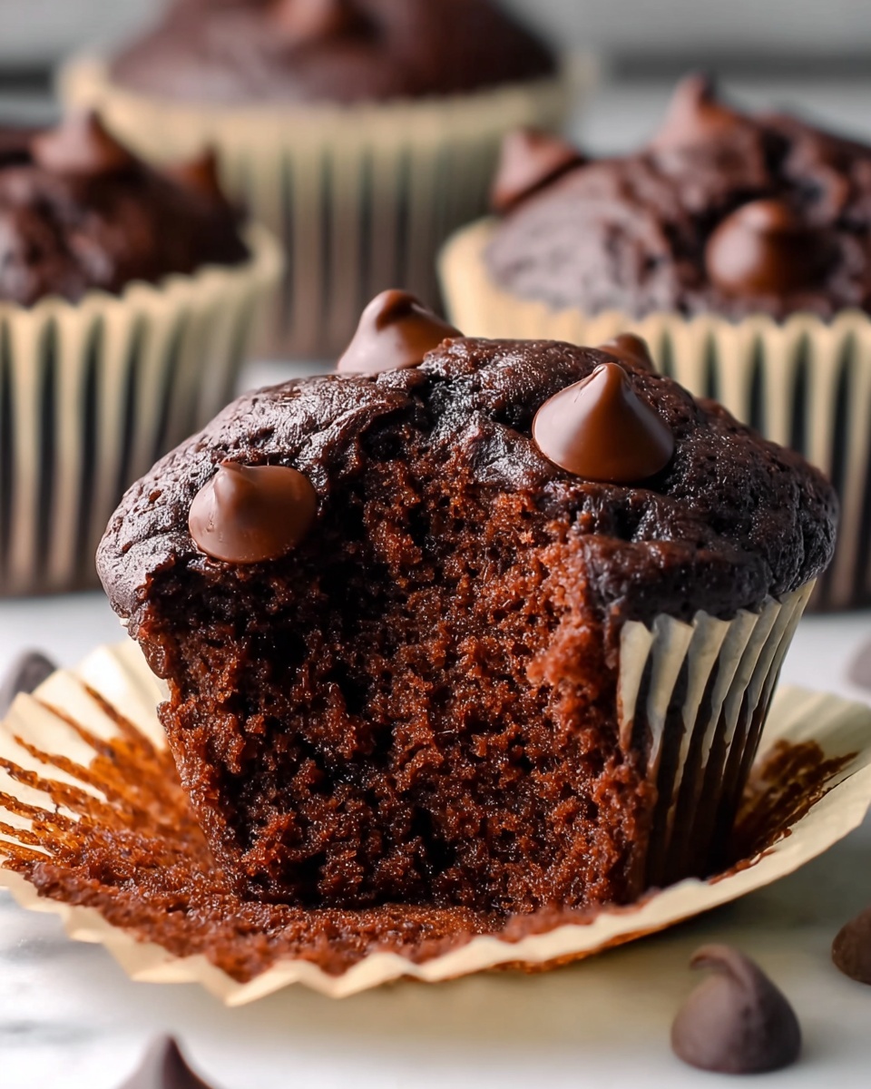 Super Soft Double Chocolate Muffins Recipe - Recipe Image