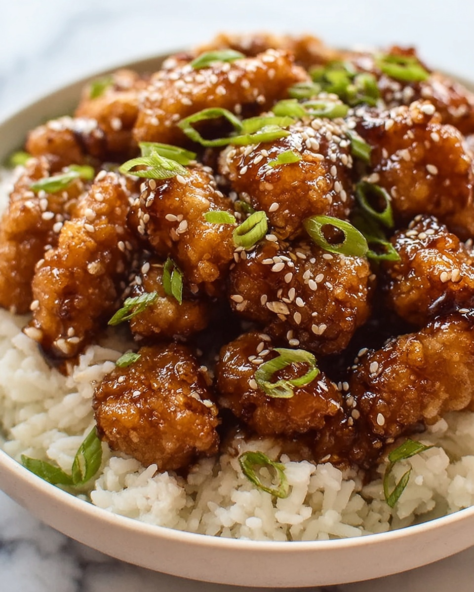 Crispy and Sticky Honey Sesame Chicken: A Sweet and Savory Delight Recipe - Recipe Image