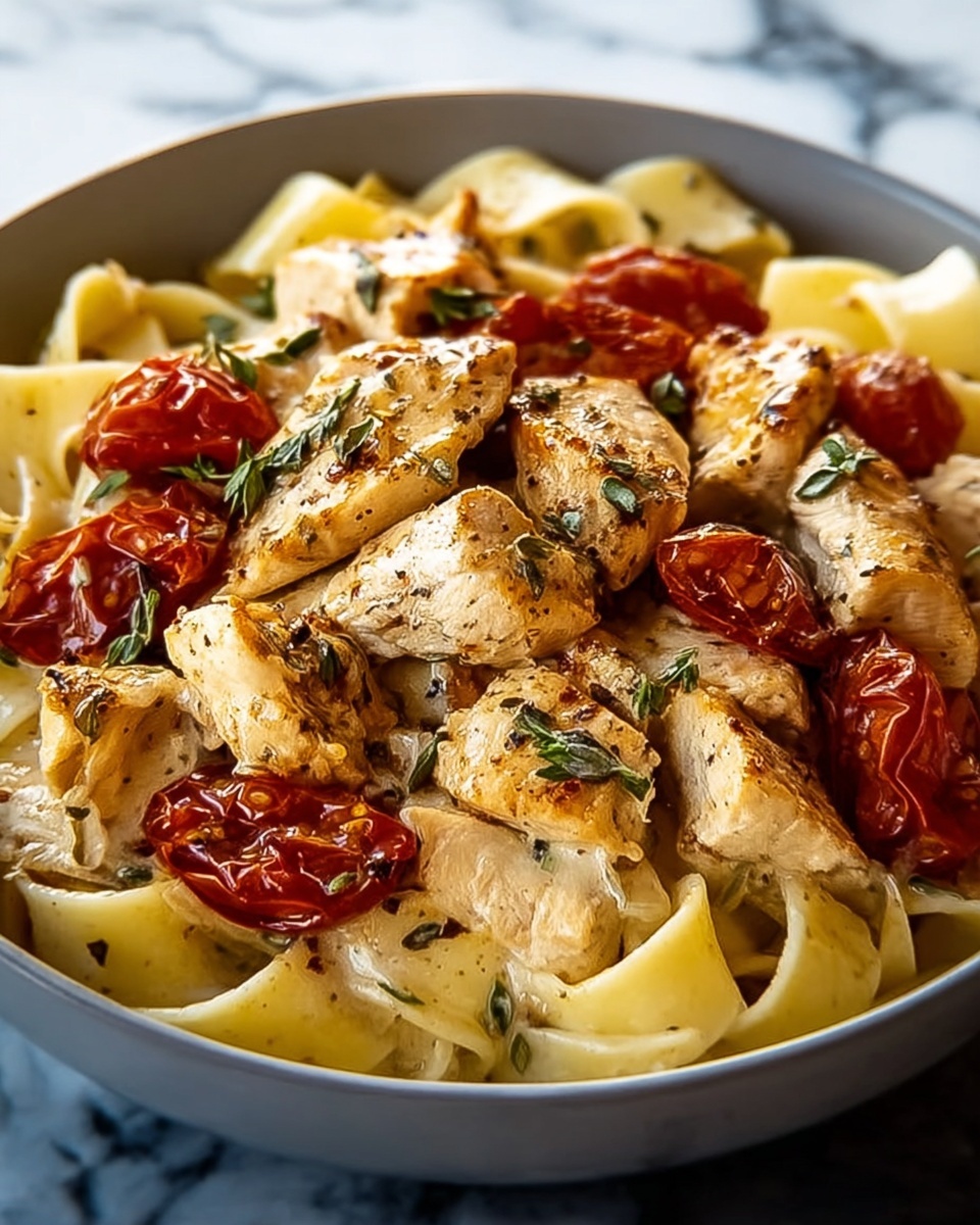 Tuscan Chicken Pasta Recipe - Recipe Image