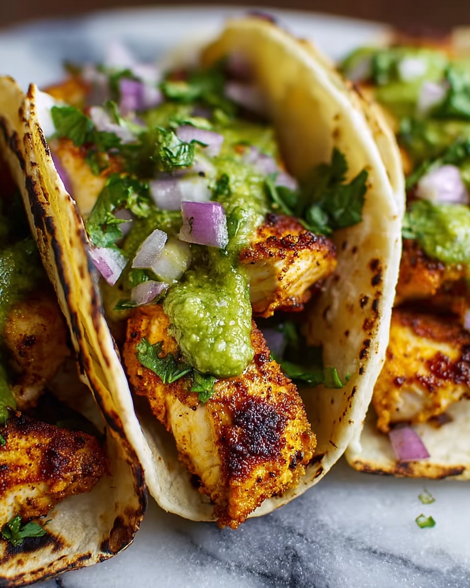 Ridiculously Good Chicken Tacos with Green Sauce Recipe - Recipe Image