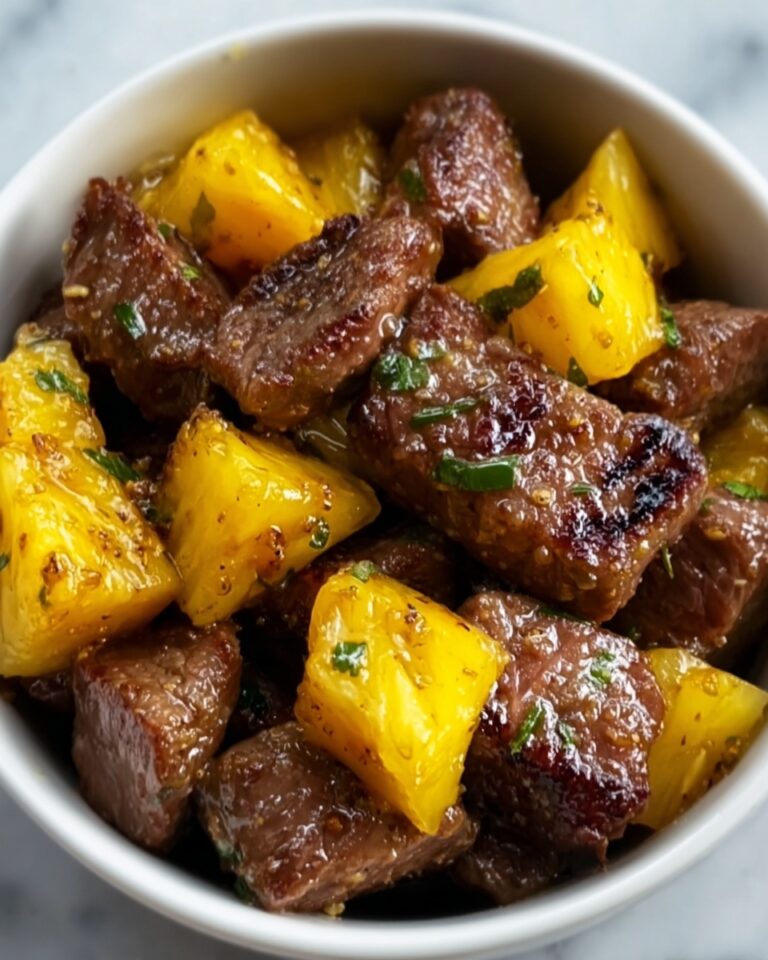 Garlic Butter Steak Bites with Pineapple Recipe