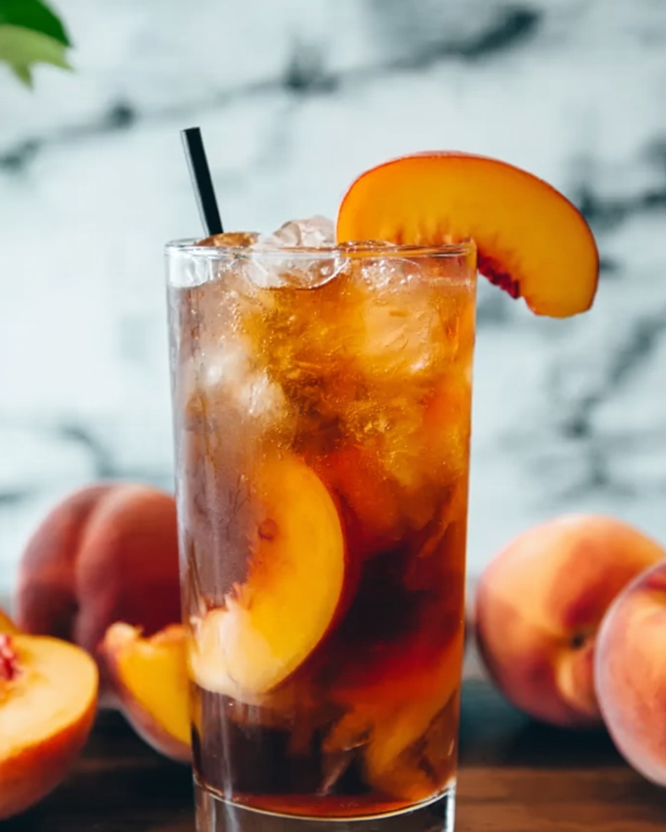 Sweet Peach Iced Tea Recipe - Recipe Image