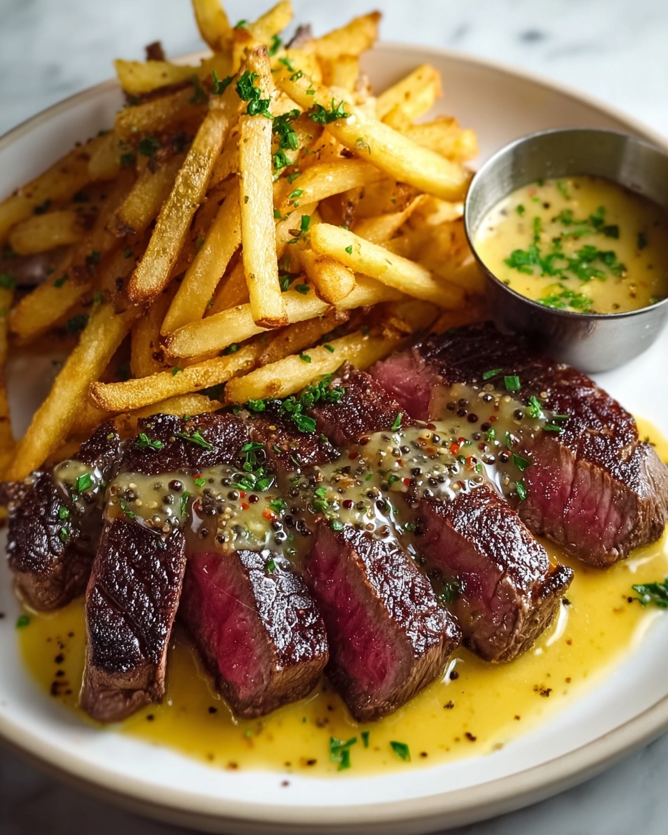 Steak Frites with Herb Béarnaise Sauce Recipe - Recipe Image