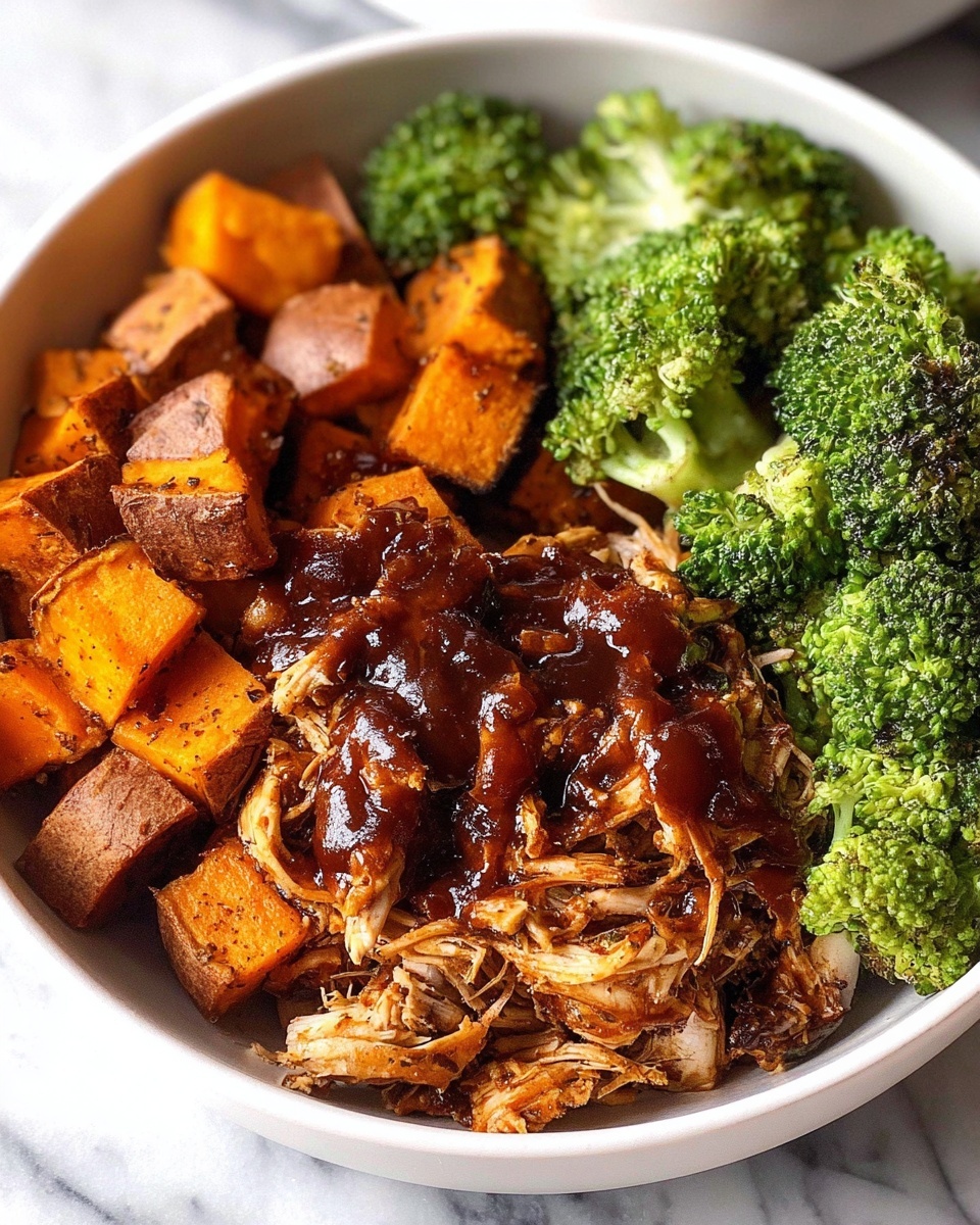BBQ Chicken & Roasted Sweet Potato Bowls Recipe - Recipe Image