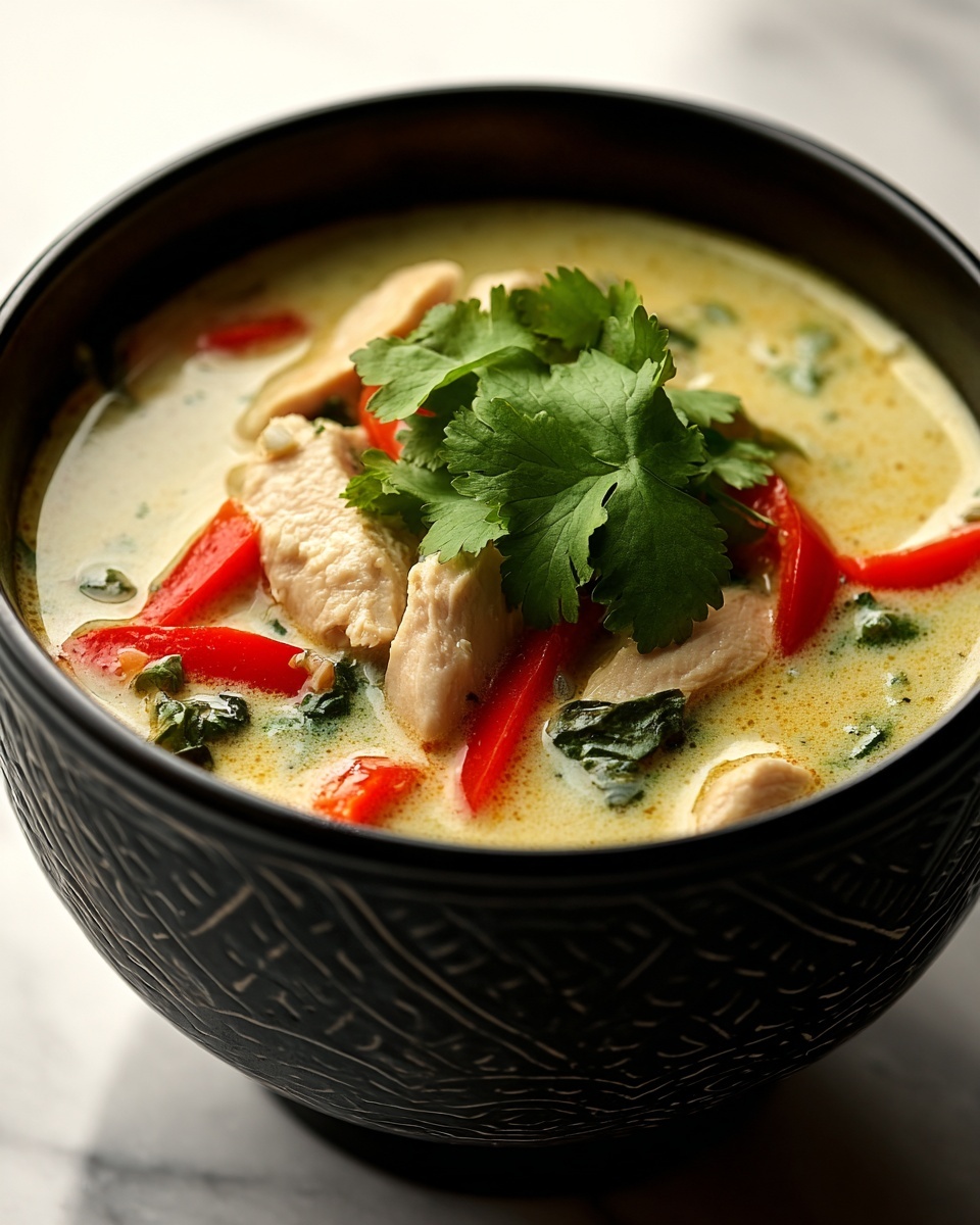 Easy Thai Curry Chicken Soup Recipe - Recipe Image
