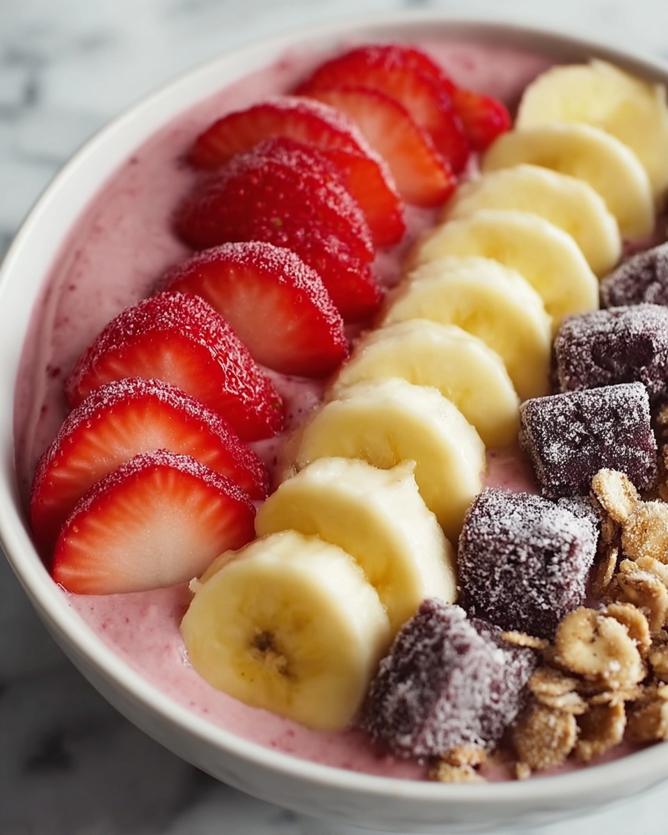 Strawberry Banana Smoothie Bowl Recipe - Recipe Image