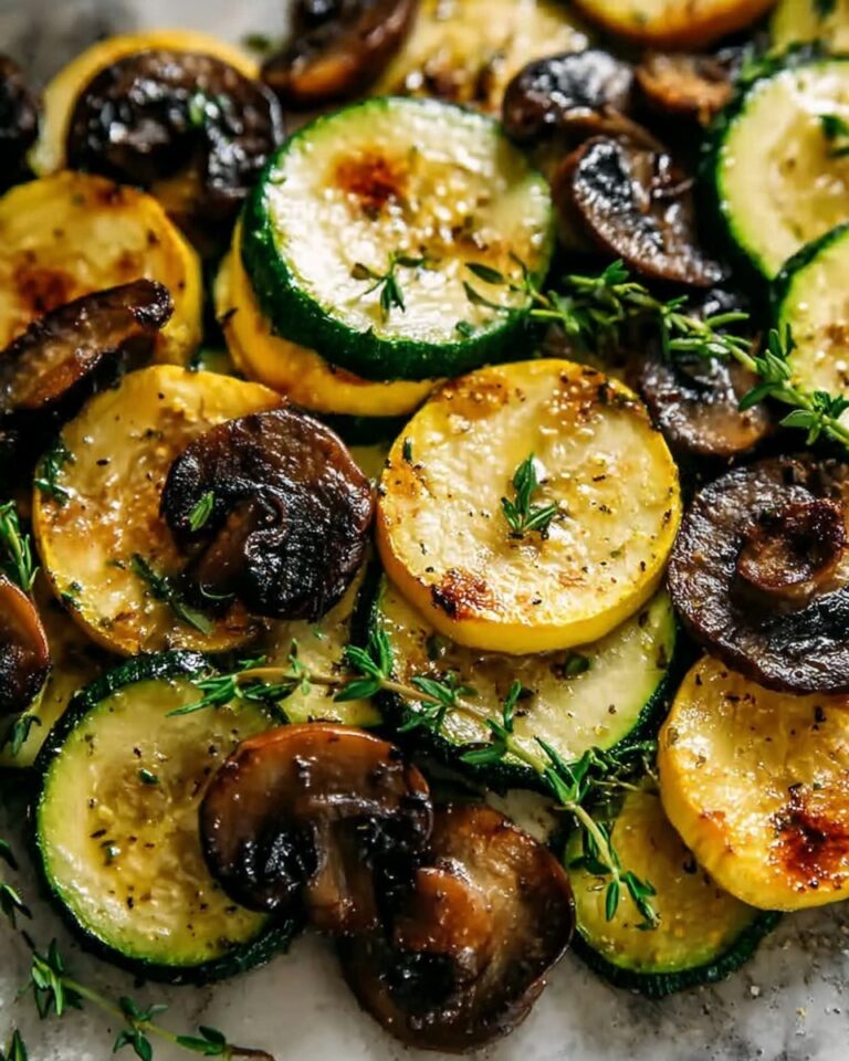 Garlic Herb Zucchini & Mushrooms Recipe