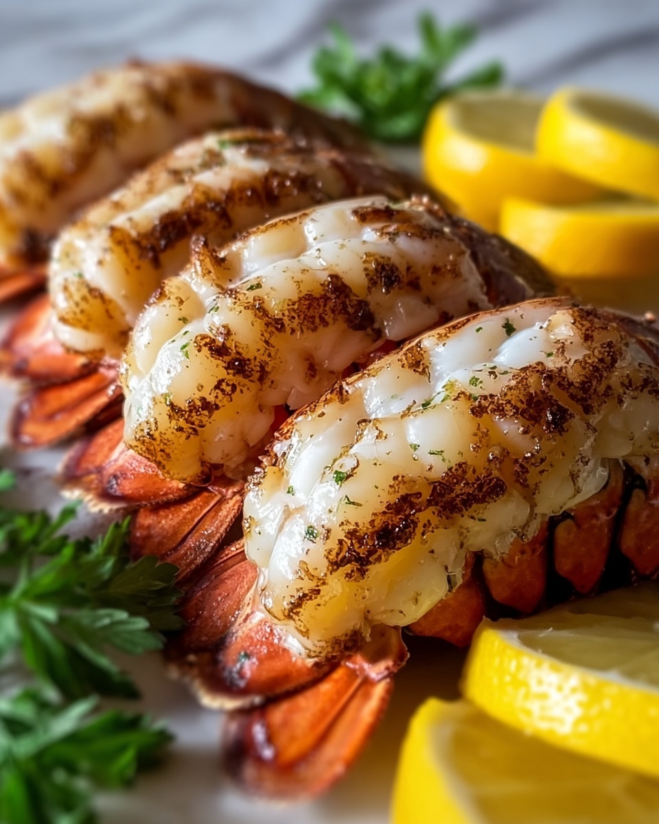 Grilled Lobster Tails with Garlic Lemon Butter Sauce Recipe - Recipe Image