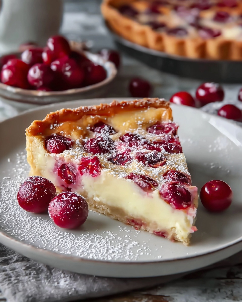 Cranberry Custard Pie Recipe - Recipe Image