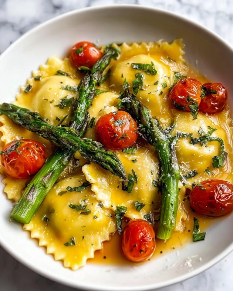 Ravioli with Tomatoes and Asparagus Recipe