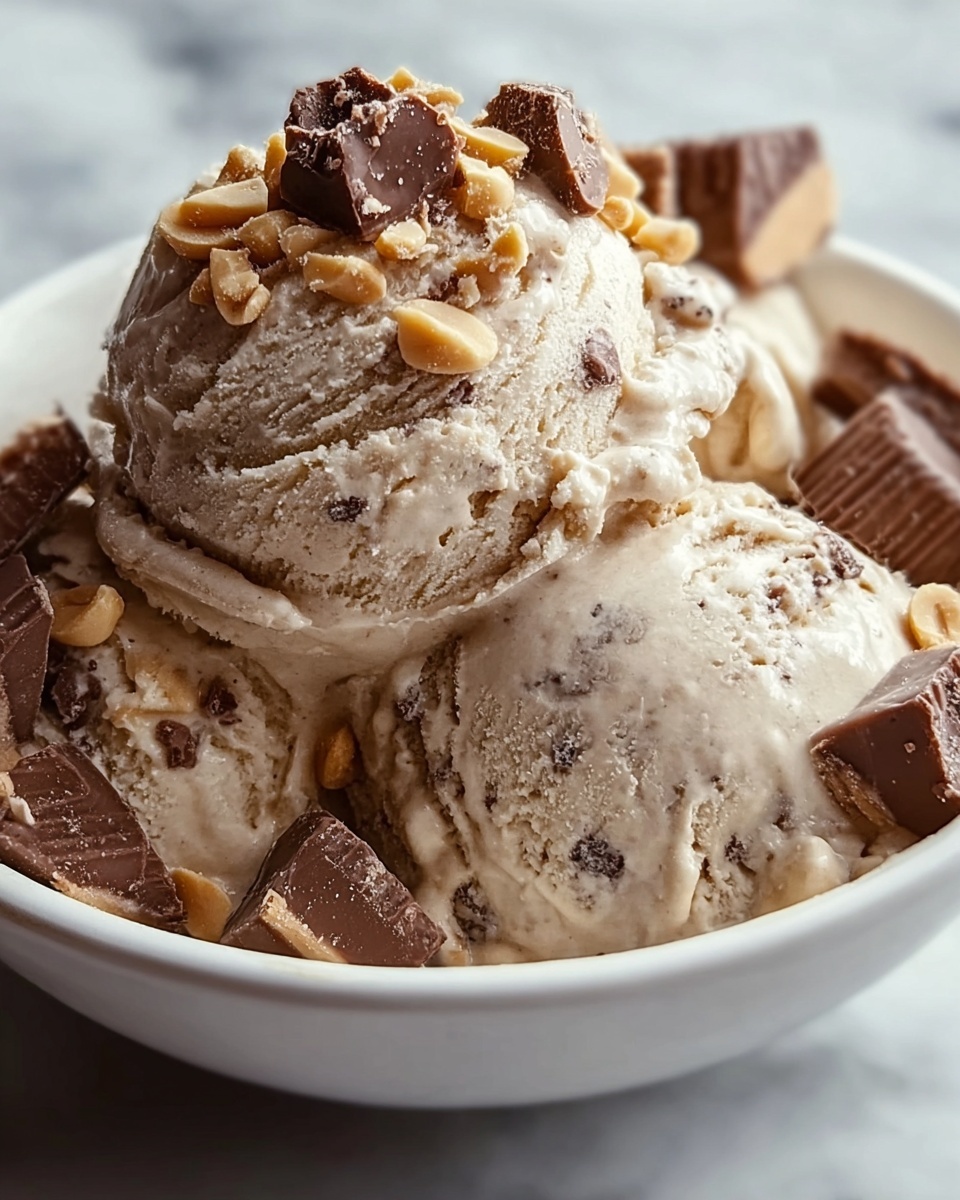 Moose Tracks Ice Cream with Peanut Butter Cups & Fudge Recipe - Recipe Image