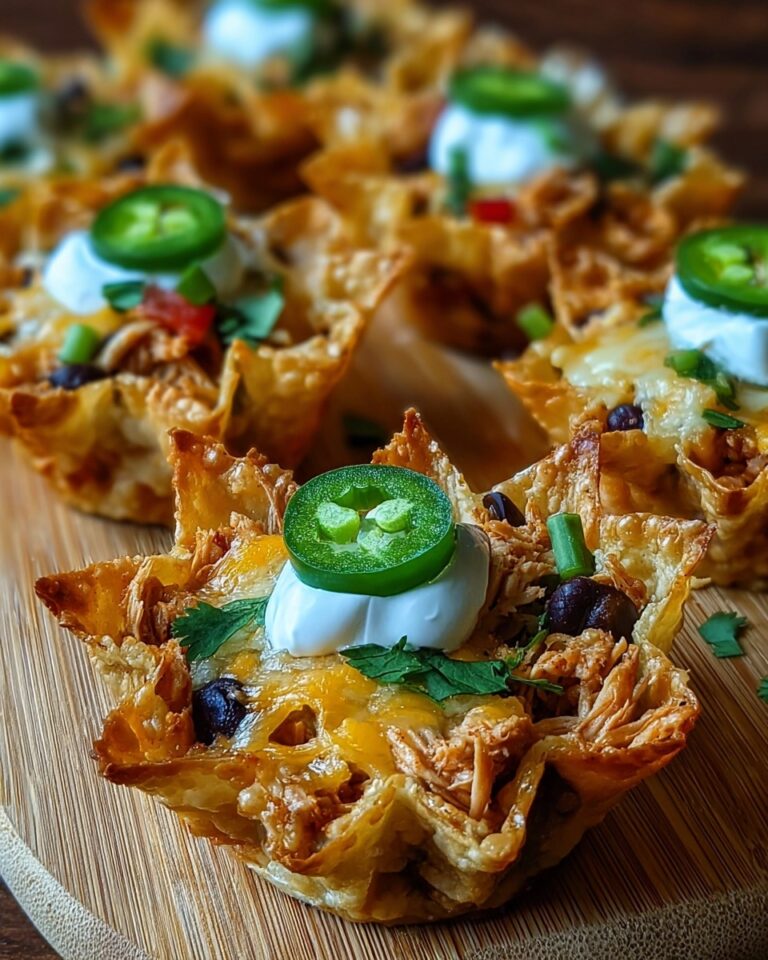 Mini Chicken Fajita Wonton Cups Recipe